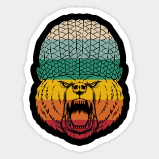 Retro Bear Sticker